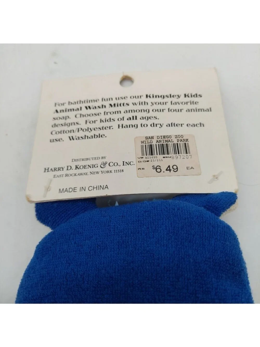 Kingsley for kids Hippo Bath Mitt Blue Pink NWT